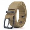 Minimalist Stylish Design Men Lightweight Woven Canvas Belt With Metal Clasp