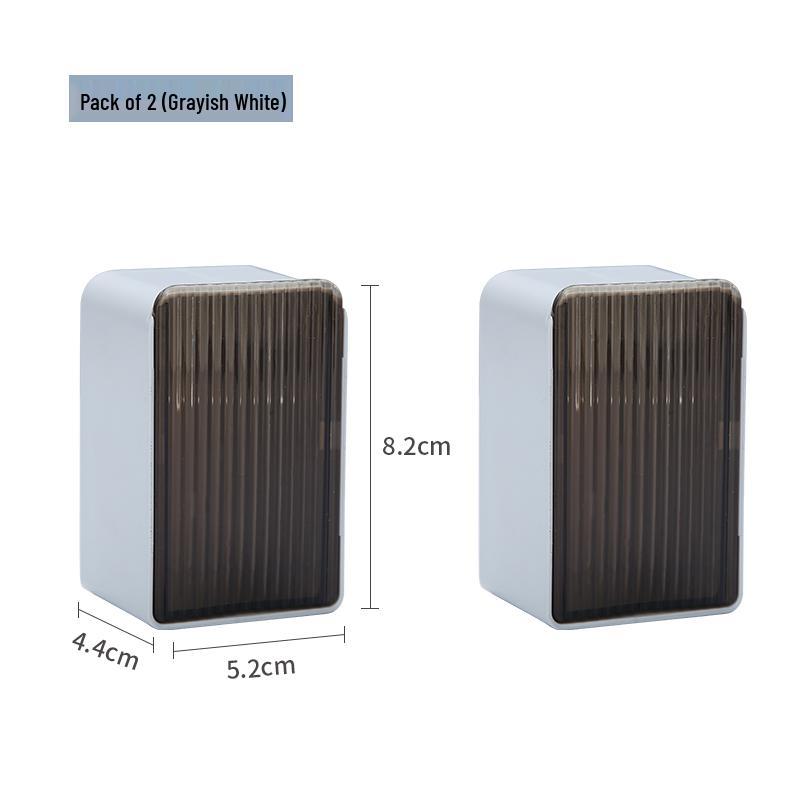 Wall-Mounted Flip-Top Toothpick Holder - Creative Plastic Design for Home and Restaurant