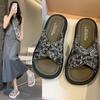 Flat-bottomed slippers New Chinese style summer outer wear New relaxed beach cool slippers