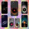 Vinyl Record DJ Art For iPhone 13,16,11,14,17,12,15,Plus,Pro Max,XS,X,XR,SE,Mini,8,7,Phone Case Soft Silicone Black
