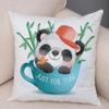 Cartoon Chinese Panda Decorative Pillowcase Car Ornaments Office Living Room Sofa Home Pillowcase