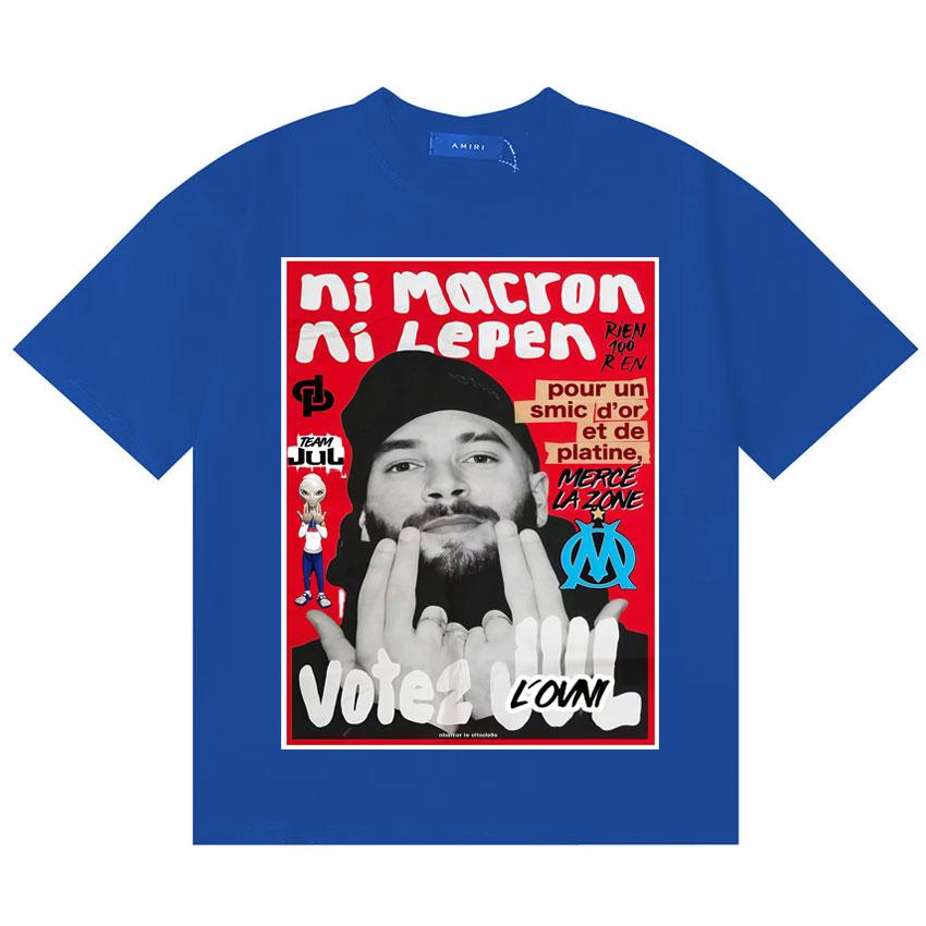 Französischer Rapper Vote2 JUL Merch Grafiken T-Shirts Unisex Damen HipHop Übergroßes T-Shirt Kurzarm Gothic Lässiges T-Shirt Unisex