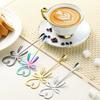 6 BUC Spumă Mini Cafea din Oțel Inoxidabil, Linguriță Desert cu Fundiță, Linguriță Amestecare Cafea, Birou