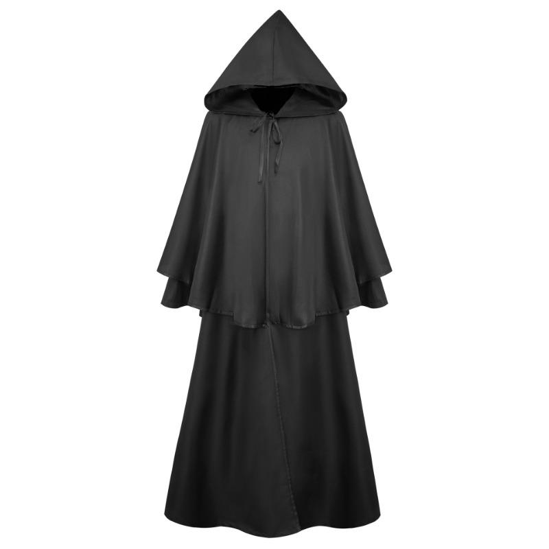 

Хэллоуин взрослый мужской средневековый ретро плащ плащ мрачного жнеца костюм волшебника S