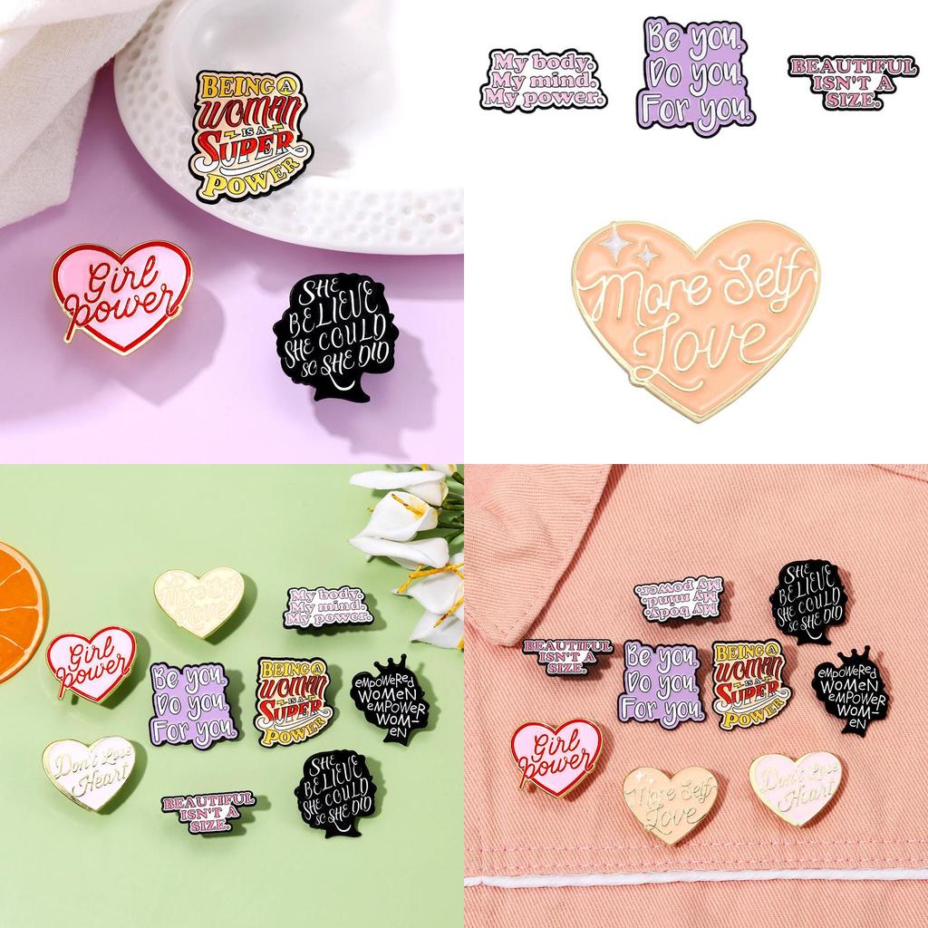 Creative English Letter Brooch Unique Alloy Badge For Sweaters Scarves Versatile Fashion Accessory