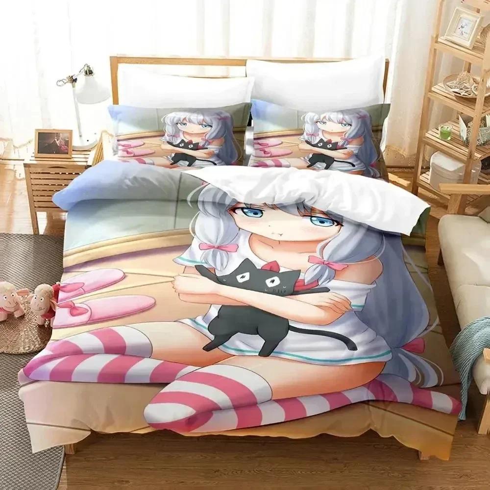 

Comforter Anime Izumi Sagiri Eromanga Sensei Bedding Set Bed Set Comforter King Queen Size Boys Adult Comforter (quilt)-EU Single(135*200cm)3pcs