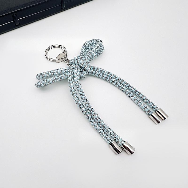 Handmade Butterfly Knot Flash Mobile Phone Pendant Bag Accessory Elegant Personality Style Keychain Decoration