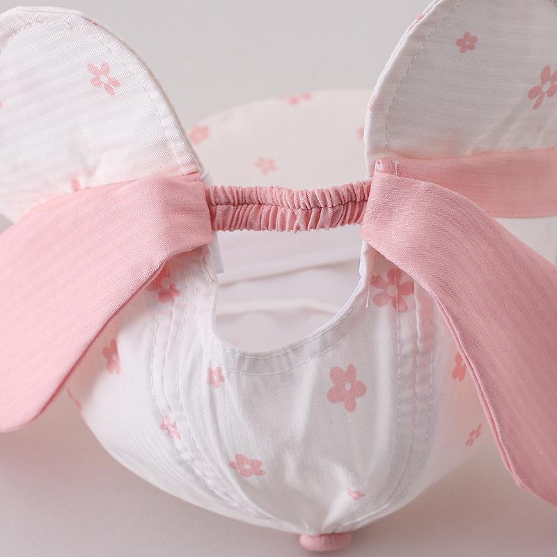 Sombrero de Cubo Floral Coreano para Bebé Niña Primavera/Verano 2026 – Lindo, Fresco, Protector Solar