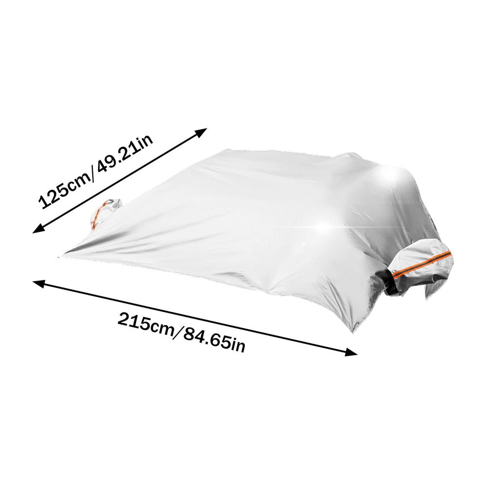 210T Sliver-coated Cloth Car Sunshade Cover Car Cover Windshield Sunshade Outdoor Waterproof Anti Ice Automobiles Exterior Cover