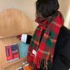 Autumn And Winter New Plaid Scarf For Women Korean Style Versatile Shawl Warm Christmas Wool Neck Scarf Mountaineering Scarf