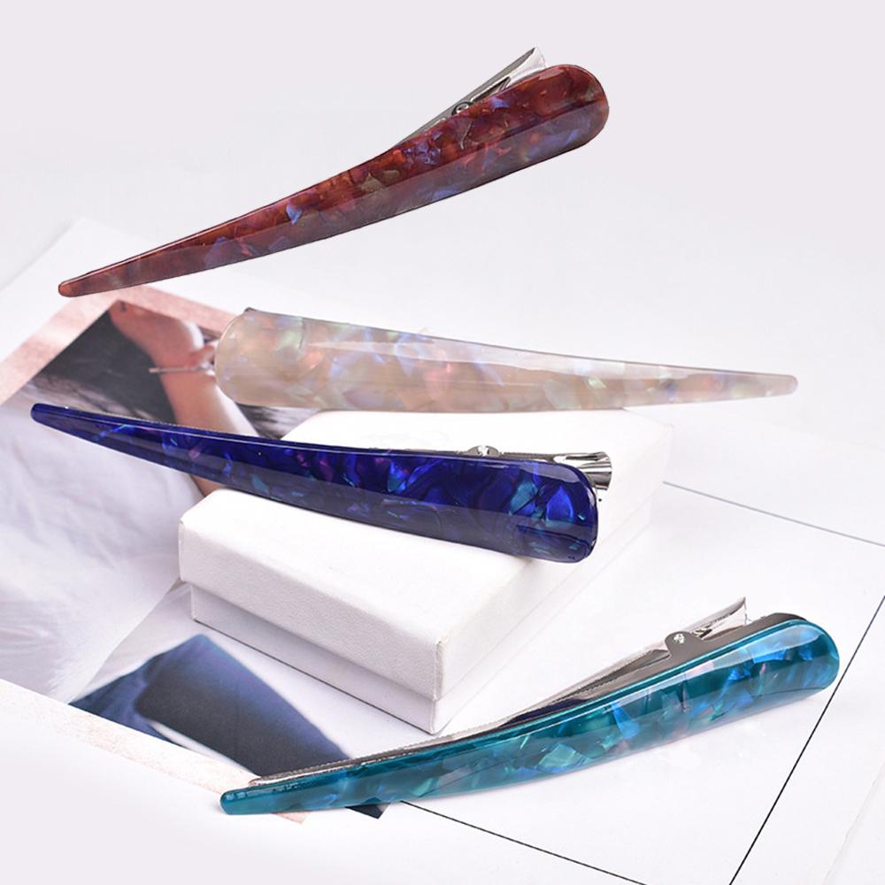 Long Stick Hair Clip Large Alligator Hair Clips Metal Hairgrips Non-Slip Acetic Acid Hairpin