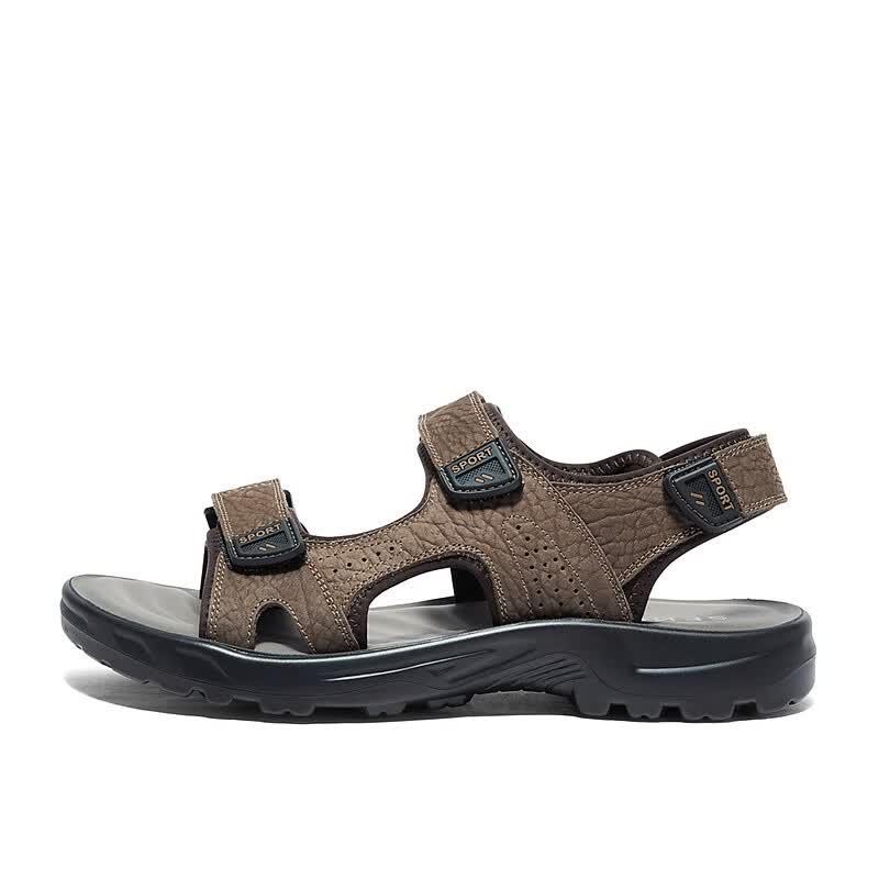 Senda Men s Leather Casual Beach Sandals 42