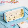 Pvc Transparent Triangle Pencil Case With Large Capacity For Students And Exam Use
