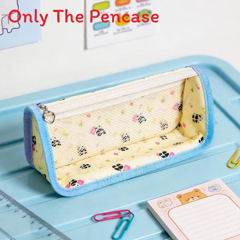 Pvc Transparent Triangle Pencil Case With Large Capacity For Students And Exam Use