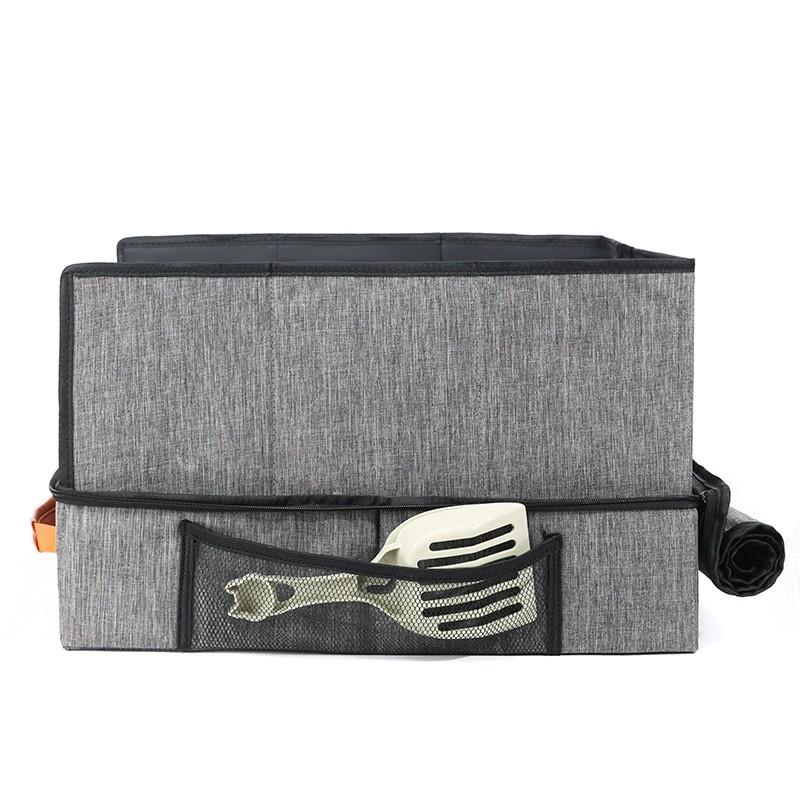 BOOTEELY Foldable Oxford Fabric Cat Litter Box Semi-Enclosed Splash-Proof Waterproof Travel-Friendly Compact Storage Cat Toilet