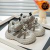 Kids Winter Fleece Lined Non Slip Soft Sole Toddler First Walking Sports Sneakers