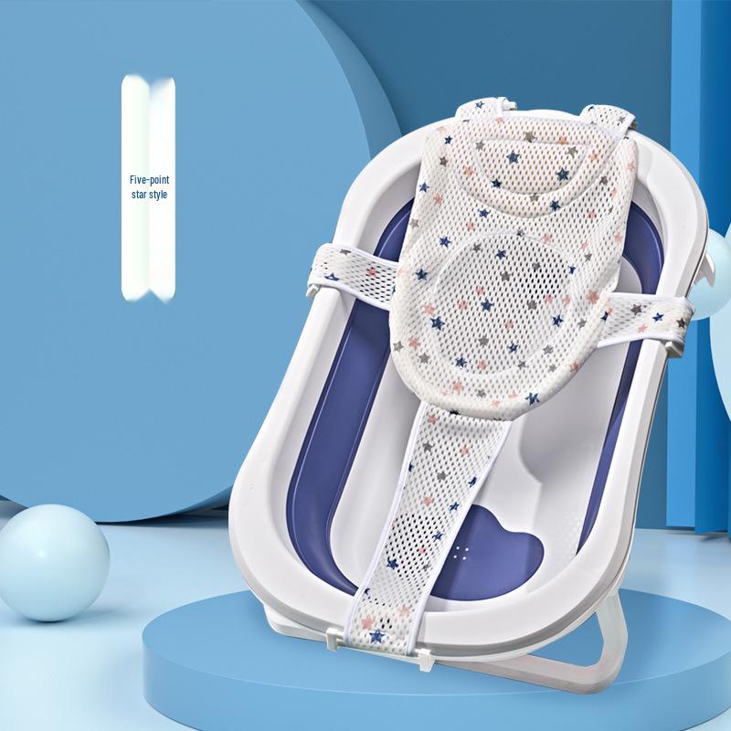 Non-Slip Baby Bathing Pad with Pocket for Newborns