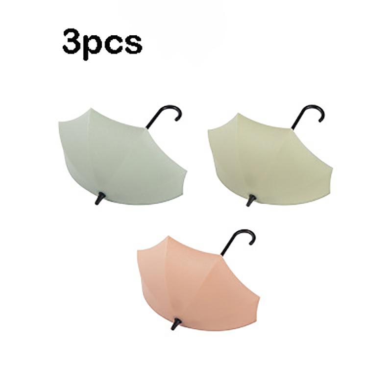 

3 комплекта симпатичных зонтов в скандинавском стиле с самоклеящимися крючками, дверь без гвоздей, держатель для ключей, кухня и ванная с самоклеящейся наклейкой без следов