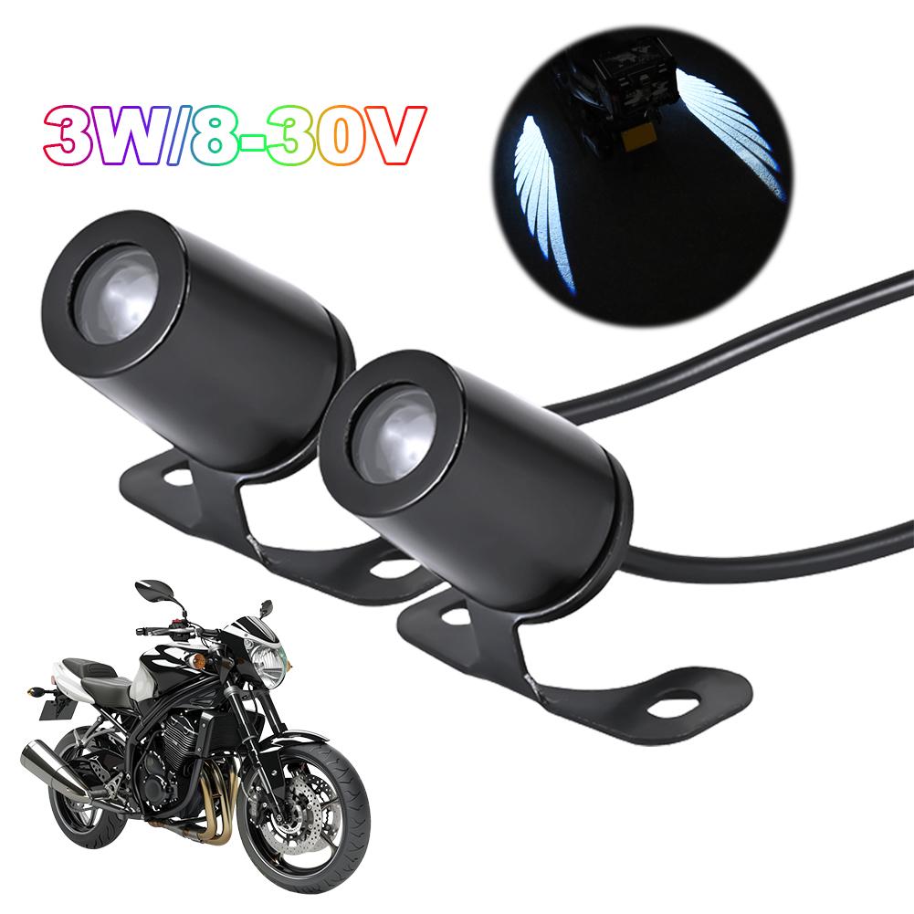 2Pcs Motorcycle Angel Wing LED Lamp Super Bright Door Courtesy Light 8-30V LED Welcome Light Motorcycle Decorative Lamp