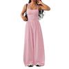 Tuta estiva da donna senza maniche con spalline sottili, outfit intero, casual, pantaloni lunghi a gamba larga, tute