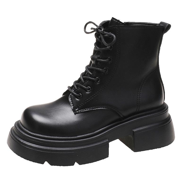 

Women s British style fashion versatile soft elastic comfort ankle boots shock absorption non-slip casual sports Martin boots 35