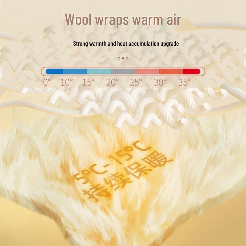 LANGSHA Leggings termici groși cu talie înaltă pentru femei, cu căptușeală 100% lână