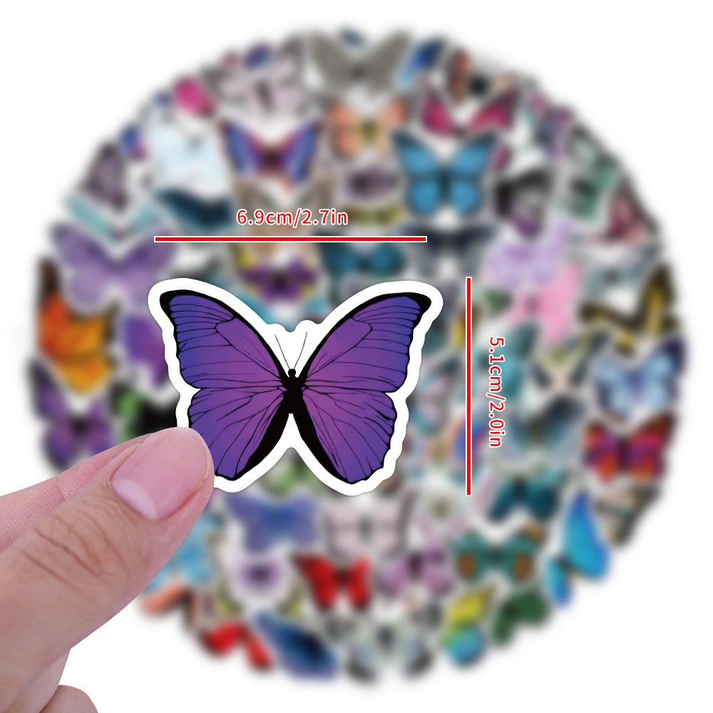 120 Bunte Schmetterling Graffiti Aufkleber Gepäck Skateboard Computer Laptop Wasserdichte Aufkleber