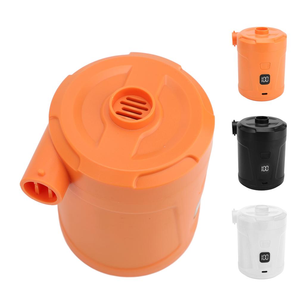 Pompă electrică de aer cu 4 duze Gonflabil 5200mAh Reîncărcabilă USB Afișaj LED Portabil Umflare anvelope