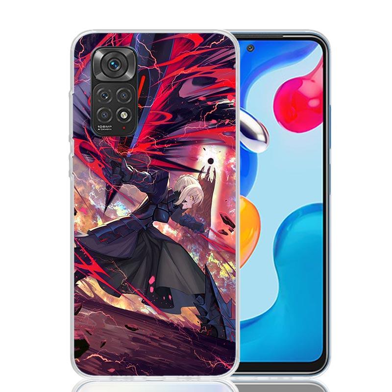 Fate Zero Stay Night Saber Phone Case For Xiaomi Redmi Note 15 14 13 12S 12 Pro Plus 11S 11E 11 11T 10S 10 Art Soft Pattern Cove