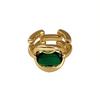 Chic Highend 925 Silver Statement Emerald Gemstone Ring For Unique Fashion Female