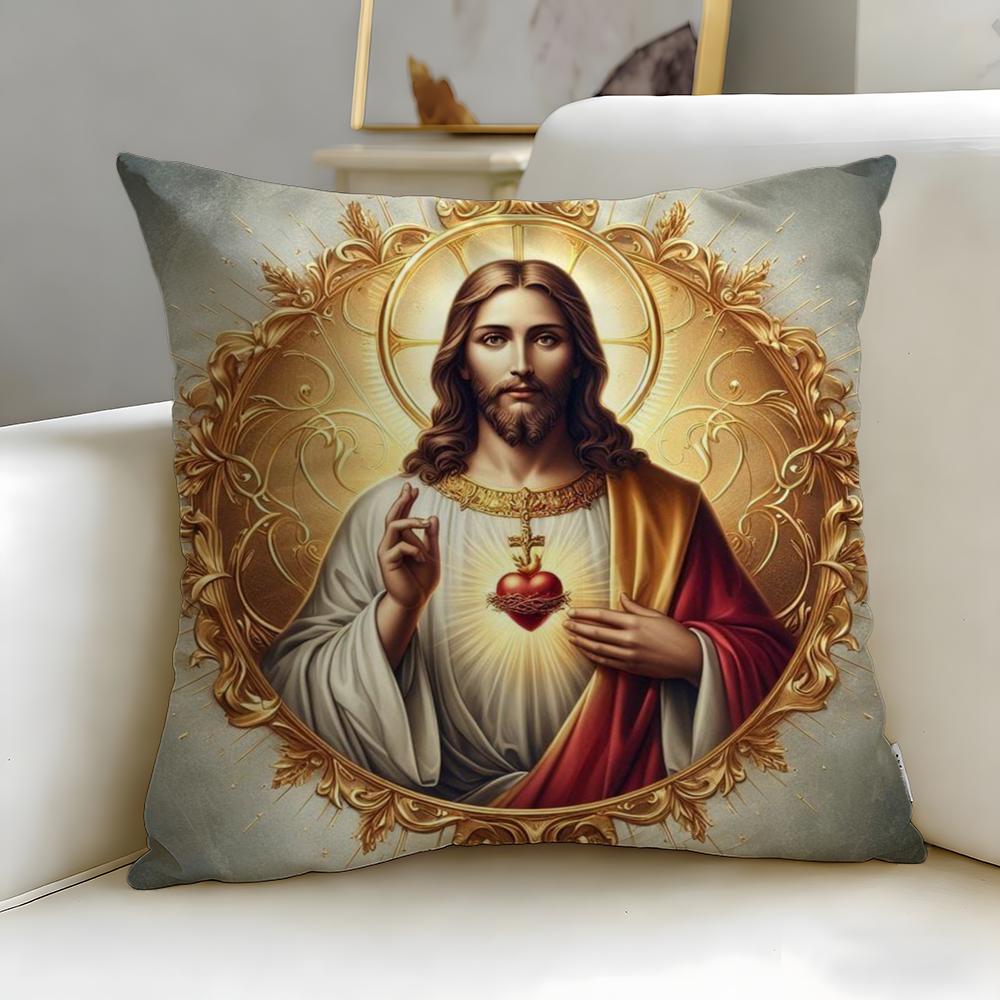 art theme Sacred Aesthetic Art Cushion Cover Soft & Easy-Wash Pillow Case – Versatile for Couch, Bed, Travel and Office