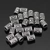 24 Pcs Viking Runes Set Loose Beads Spacer Beads For Hair Braid Diy Jewelry