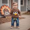 Autumn Baby Thanksgiving Sweatshirt - Cute Turkey Embroidered Top for Boys & Girls