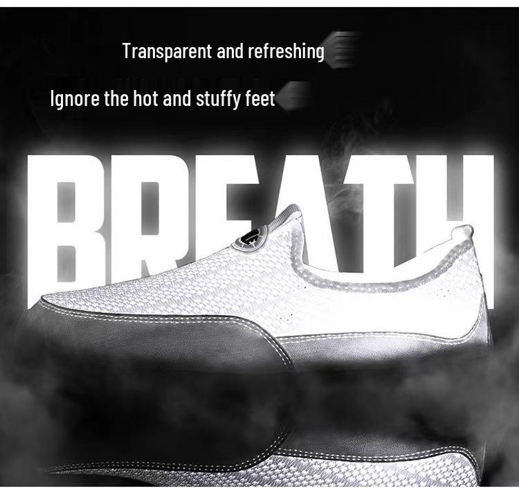 Men's Lightweight Breathable Flyknit Mesh Casual Shoes for Work and Driving