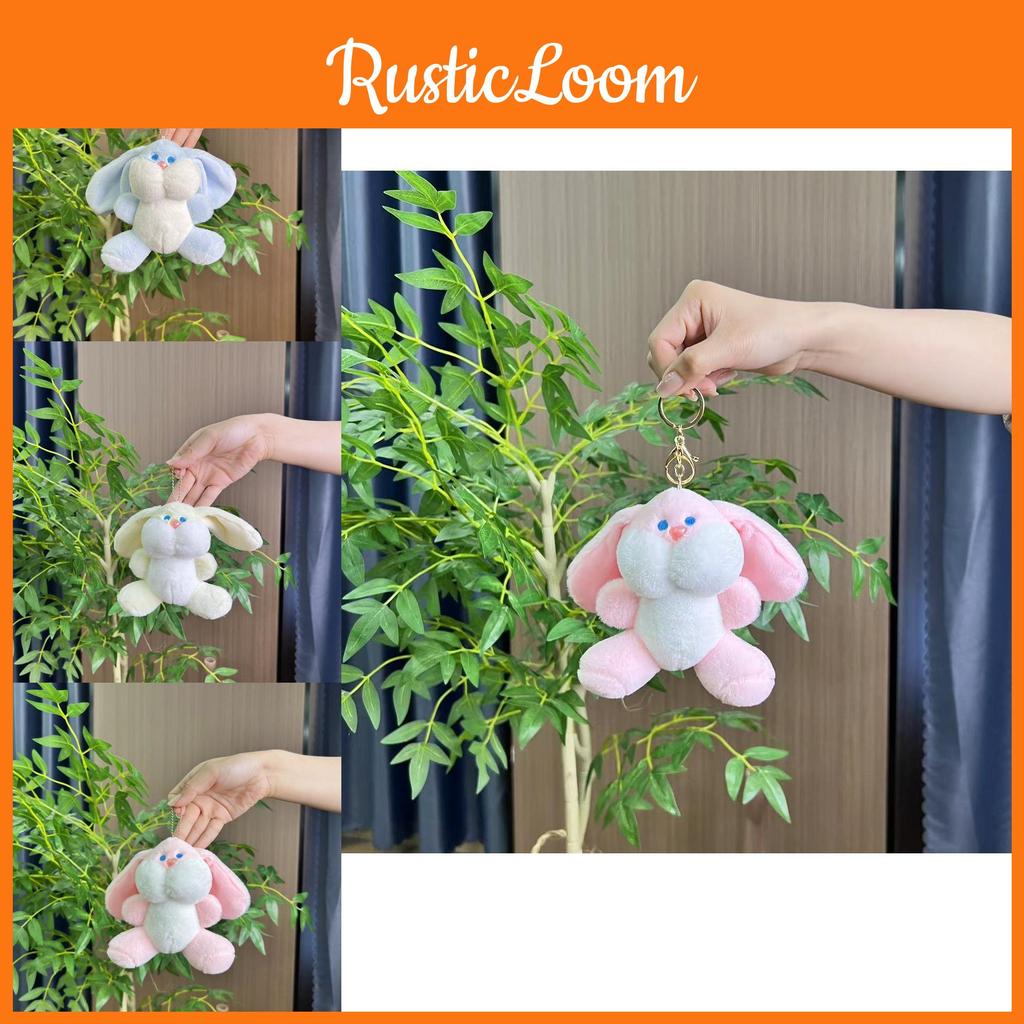 Plush Cartoon Adorable Rabbit Keychain Charming Backpack Pendant For Creative Accessories