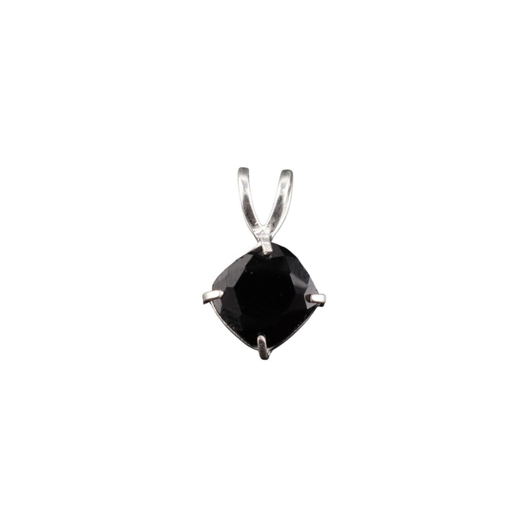 Black Onyx Gemstone 925 Sterling Silver Jewelry Handcrafted Gift Pendant 0.93'' PP-62-17