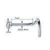 1PC 20G Steel Prong CZ Nose Screw Rings Nariz Earring Nostril Piercings Opal Twist Curved Bar Gem Nose Bone Stud Rings Jewelry