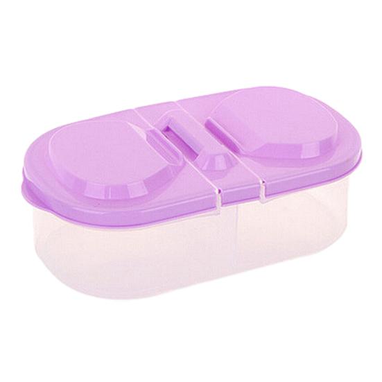 Герметичный контейнер для хранения продуктов с 2 отделениями коробка для хранения закусок с крышкой штабелируемый ящик для хранения фруктов для холодильника кухонного шкафа пикников 479₽