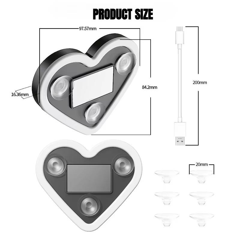 Univerzální Solární Energie Bezdrátové Zapojení Auto LED Trojúhelníkové Okno Láska Světlo Bezdrátové Neonové Světlo C-sloupek Atmosféra Interiér Auta Dekorace