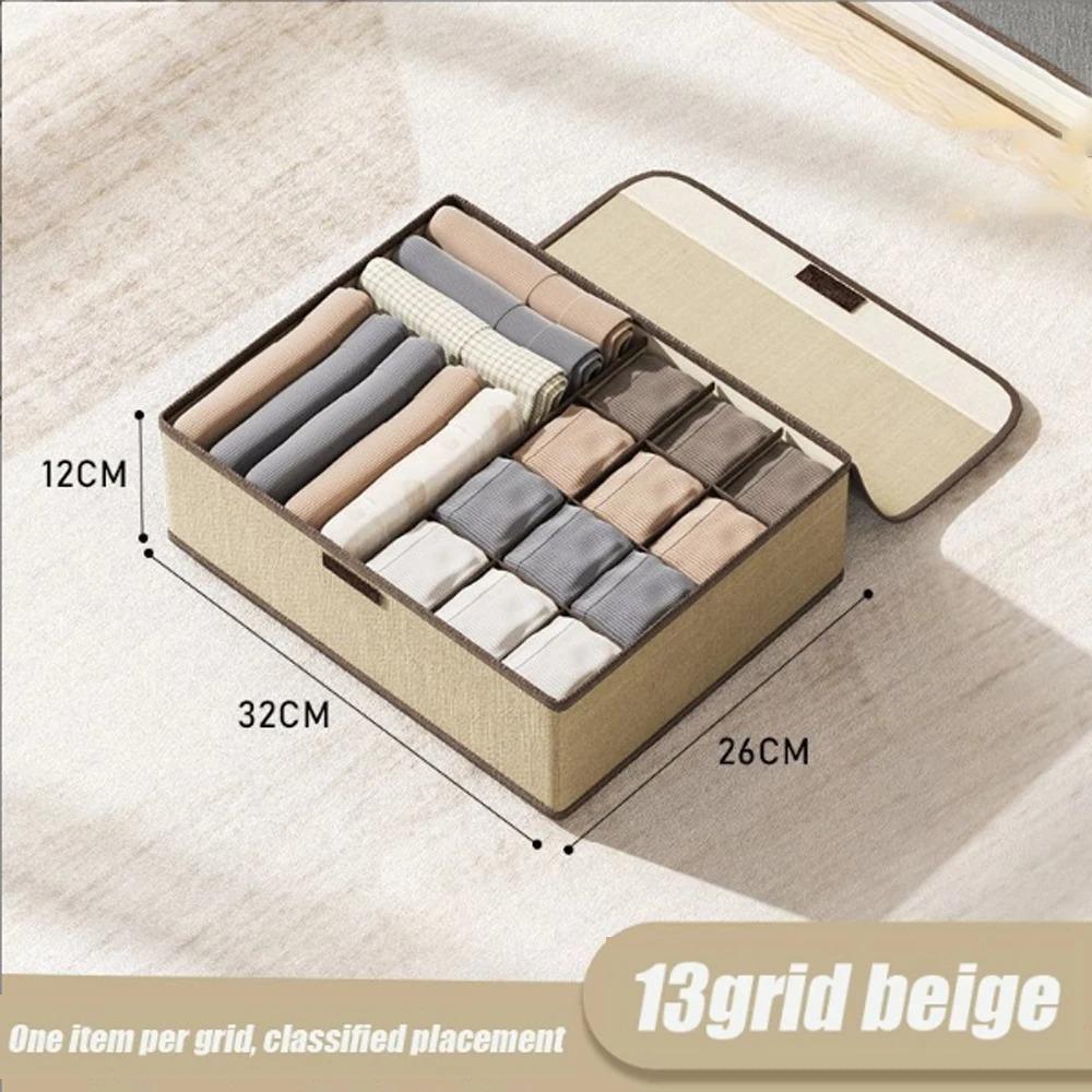 

1 шт. Стираемое нижнее белье Отделения для хранения Выдвижной ящик Три в одном Органайзер для гардероба Одежда Складные носки Домашний органайзер
