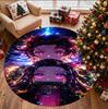 Demon Slayer Pattern Round Rug, Indoor/Outdoor Mat, for Picnic, Gameroom, Bedroom, Office, Living Room, Home Decor Carpet, Birthday Gift