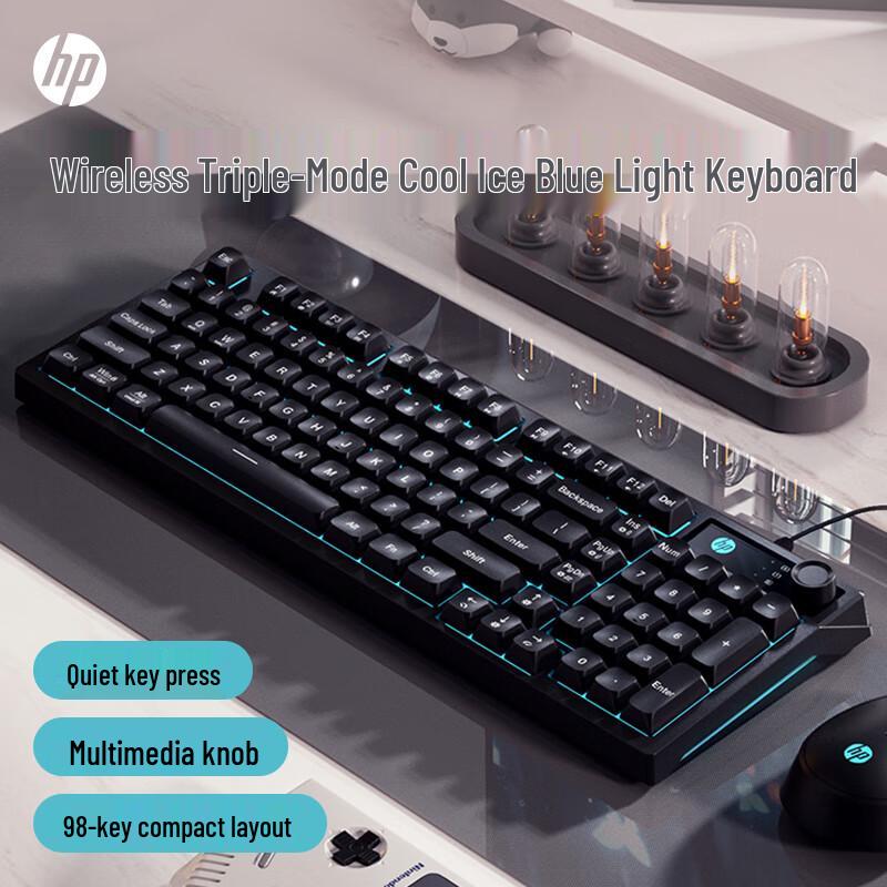 HP K500F Mechanical-Feel Keyboard with Multi-Function Knob