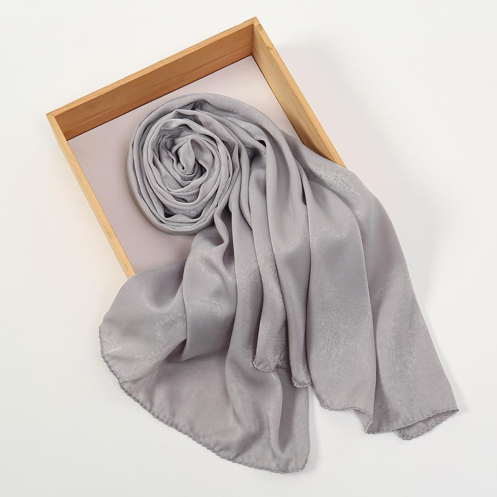 New Arrival Satin Silk Scarf Hijab Women Muslim Hijab Shiny Shawl Ladies Premium Headscarf Headbandwraps Bufandas Silk Scarves