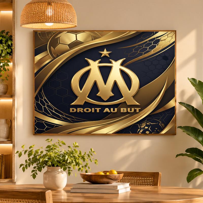 5D Diamond Painting Olympique Lyonnais FC DIY Full Drill Diamond Art Kit Home Decoration