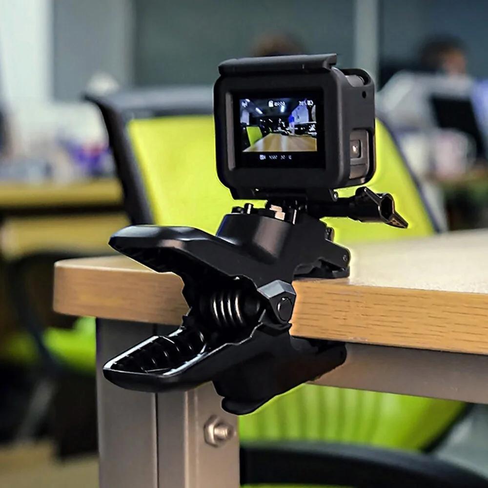 TELESIN Jaws Flex Clamp Mount Adjustable Gooseneck Mount for GoPro Hero 13 12 11 10 9 8 DJI OSMO Action 5Pro 4 3 Insta360 X5 X4