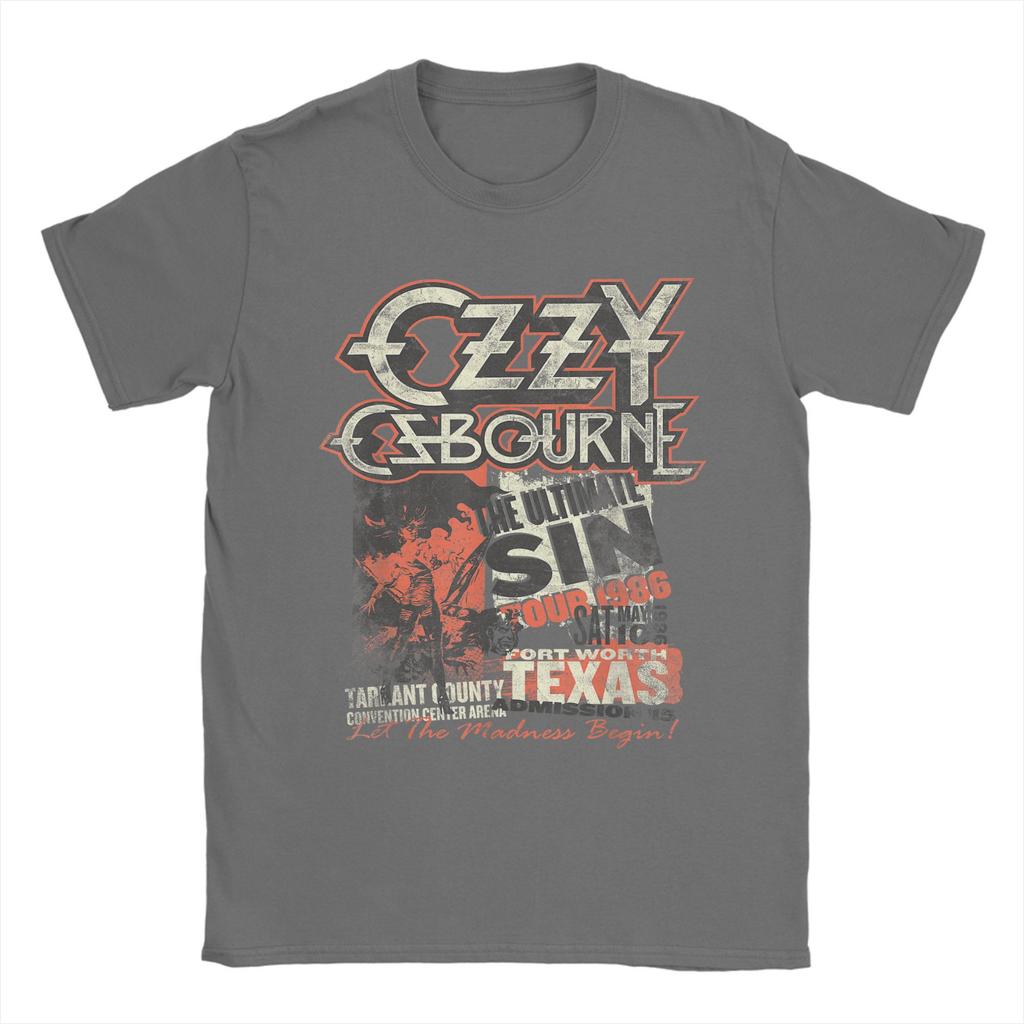 Heavy Metal Rock Ozzy Osbourne The Ultimate Sin Tour T-Shirt Herren Freizeit T-Shirts Rundhals T-Shirt Kurzarm Kleidung