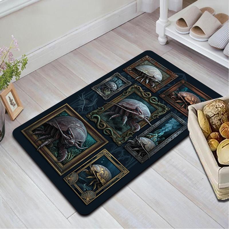 Deep Sea Crab Gallery Pattern Rug Floor Mat for Living Room or Bedroom Soft and Comfortable Carpet a Gift for Birthday and Holiday.