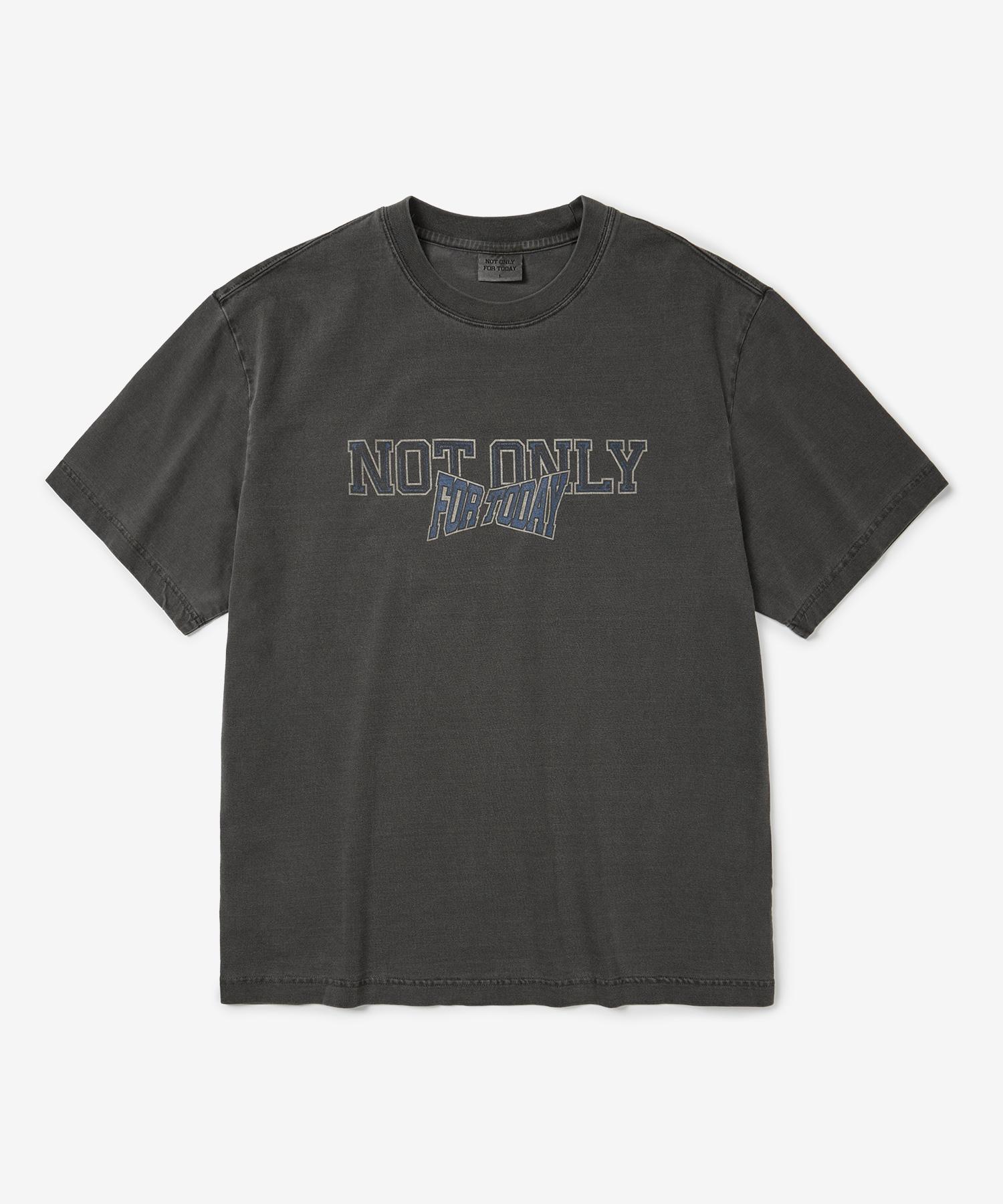 Not Only For Today Polygon Logo Short Sleeve T-Shirt [Pigment Charcoal Gray] Charcoal Gray/L
