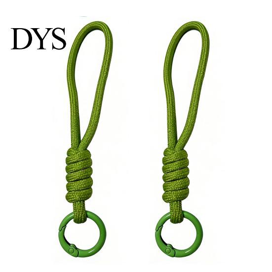 High Elasticity Rope Strap 2Pcs Braided Pendant Lightweight High-Elastic Keychain Holder with Soft Touch Wrist Reinforced Knot Design Macaron