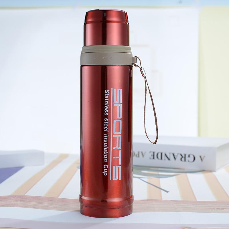 New large-capacity simple 304 bullet stainless steel thermos cup men's and women's outdoor sports kettle